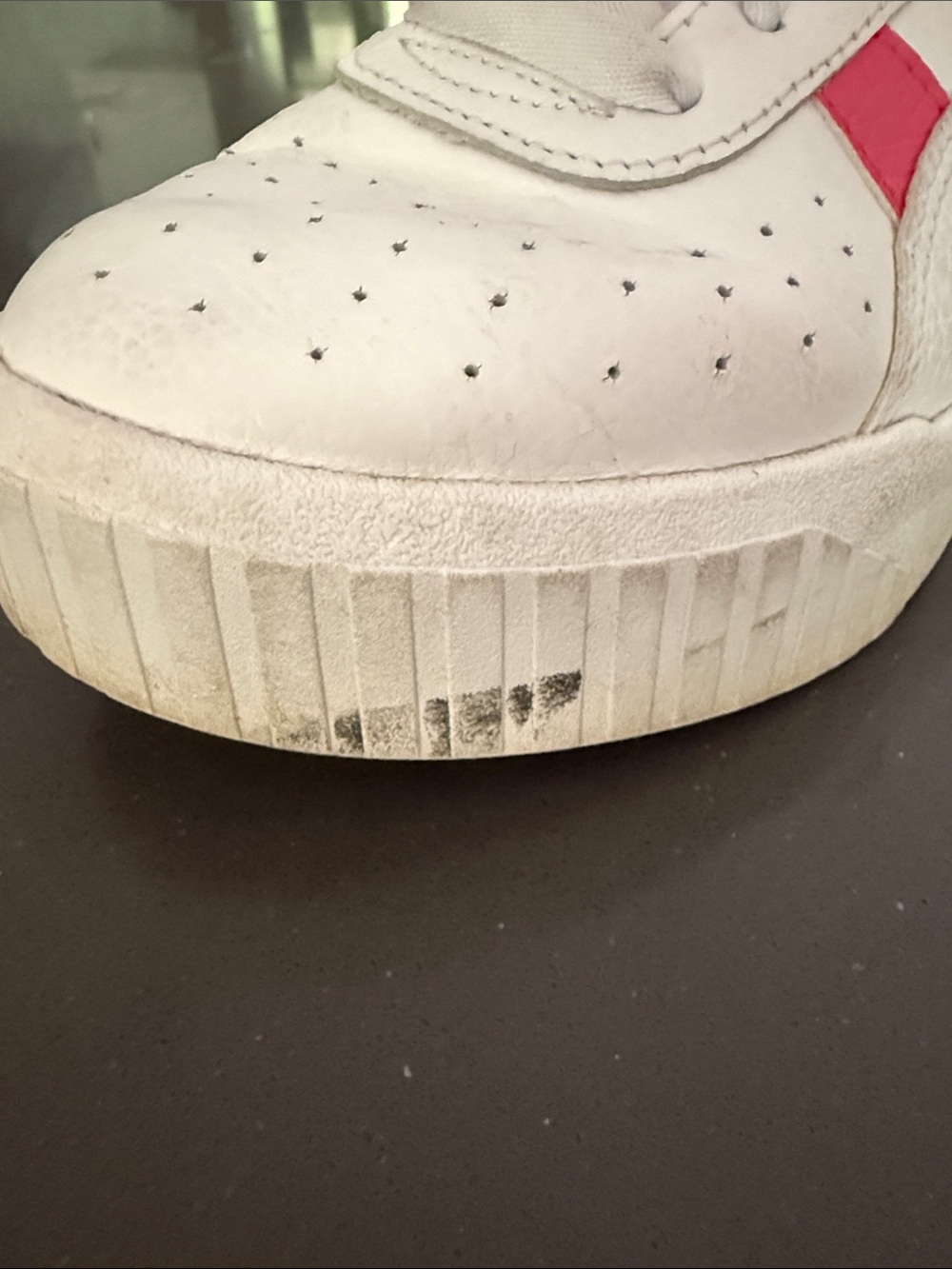 Puma White Platform Sneakers with Pink Accents - Picture 7 of 7